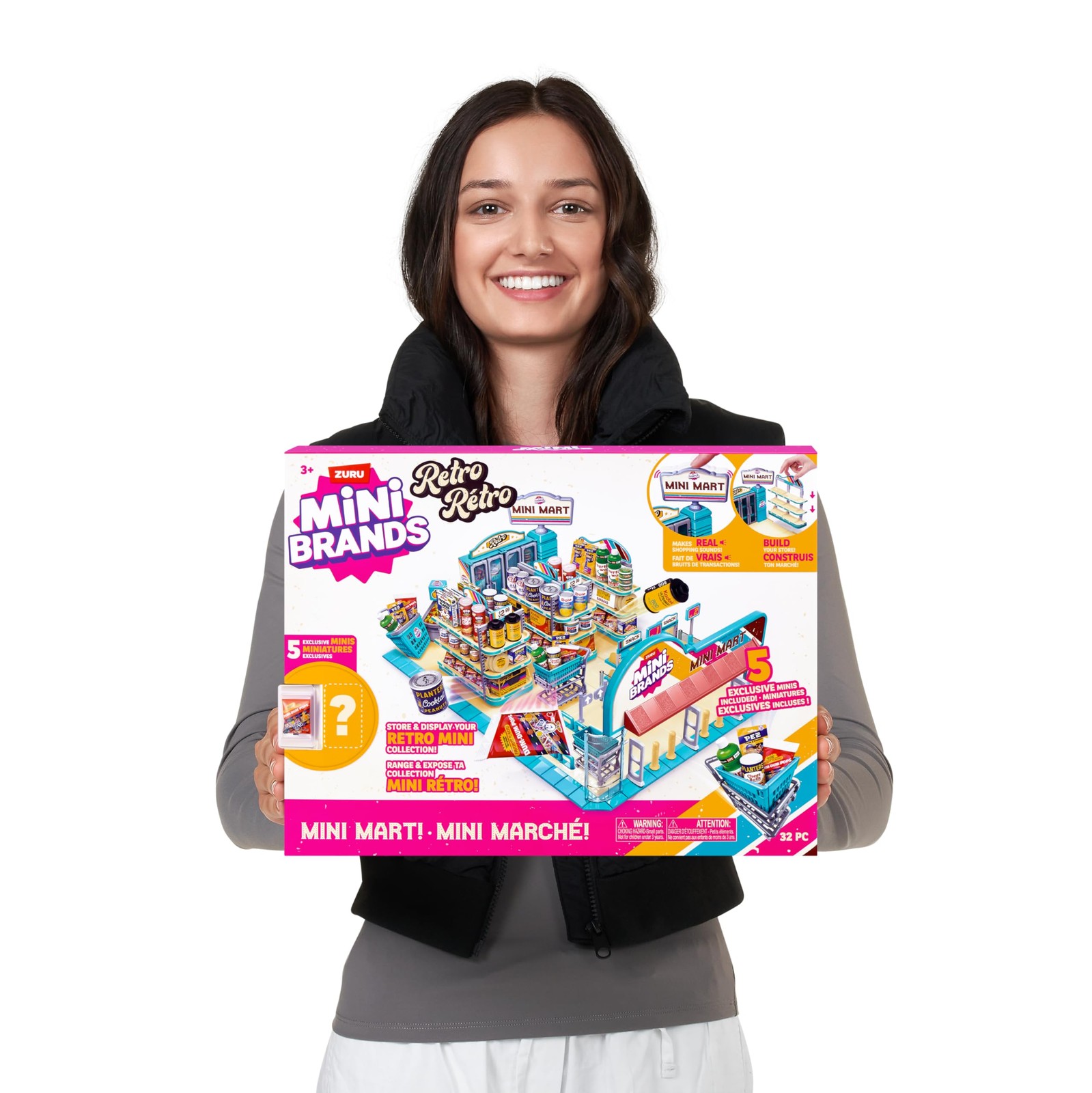 Mini Brands Retro Mini Mart with 5 Minis, Amazon Exclusive Playset, by ...
