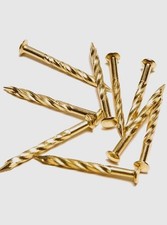 Gwoździe śrubowe MD # 13 X 1-1/4" owalne wpuszczane mosiądz pokryte 1 lb. Pakiet 