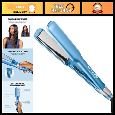 Ultra-Sleek Hair Straightener Flat Iron for All Hair Types - Nano Titanium Techn