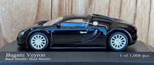 Minichamps Bugatti Veyron 1/43 Black Metallic Model Car Limited 1/1008