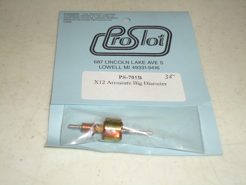 PRO SLOT X-12 ARMATURE BIG DIAMETER 38 DEGREE SLOT CAR NOS