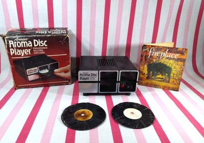 Groovy 1980's Aromance Aroma Disc Player Diffuser with Scent Discs + Org Box