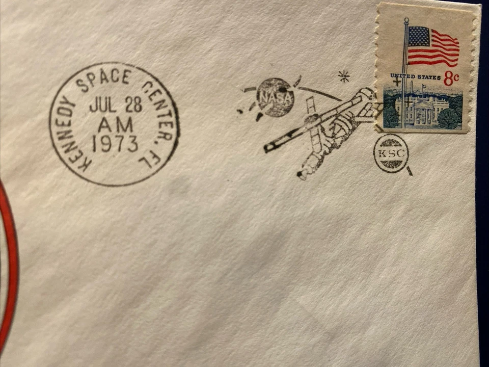 SKYLAB 3 (MANNED SKYLAB II) LAUNCH KSC 28 JUL 1973 PATCH CACHET AS PICTURED - Image 4 of 4