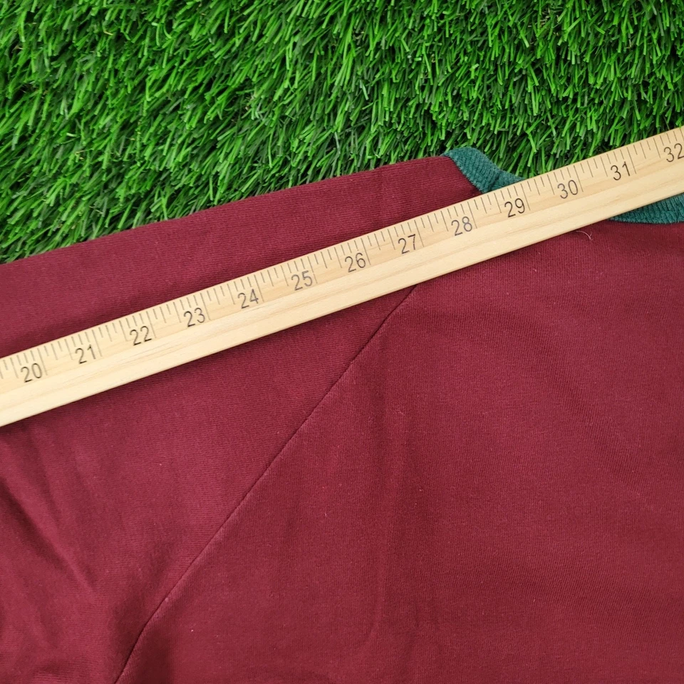 Vintage 90s J-Crew Sweatshirt Womens Large 21x24 Red Green - Image 4 of 4