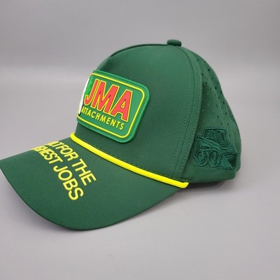 New JMA ATTACHMENTS Hat Cap Adult Mens Adjustable Snapback work Tracker Green 