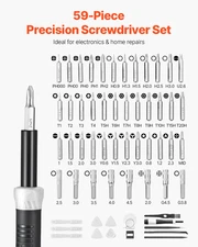 59-Piece Precision Screwdriver Set Repair Tool Kit Magnetic Bit for Computer