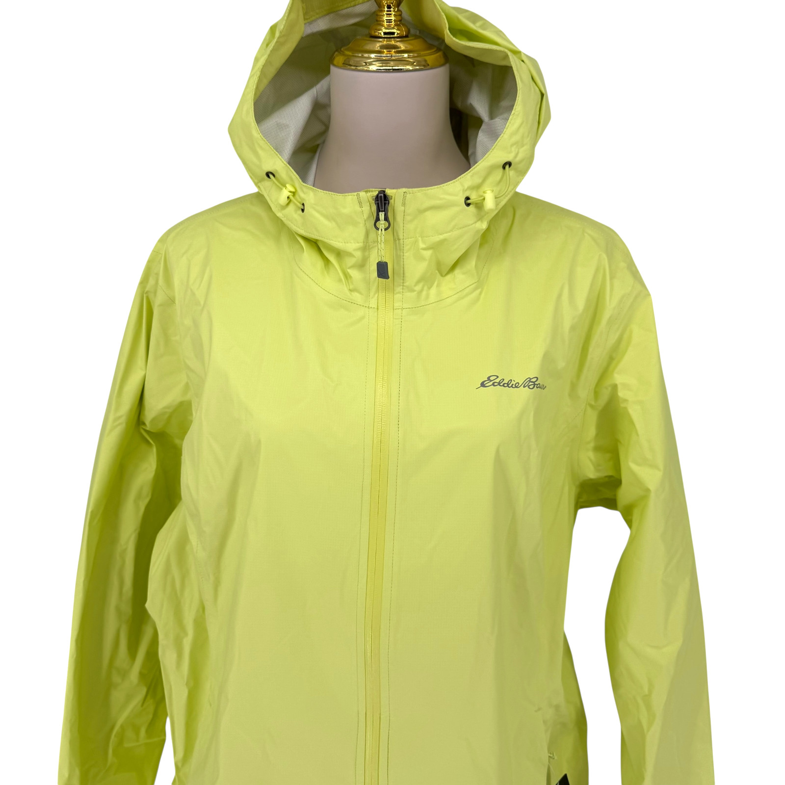 Eddie Bauer WeatherEdge Cloud Cap Rain Jacket T2XL Tall Yellow Hooded Packable image 5