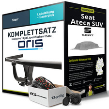 Für SEAT Ateca SUV Typ KH7 , KHP Anhängerkupplung starr +eSatz 13pol 08.23- NEU