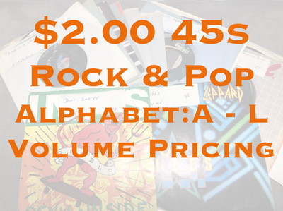 $2 Jukebox 45s - Rock -G - EX - Flat $5.00  Shipped -EJ23 -Buy 4+@50% Off - A-L