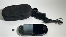 Sony PS Vita PCH-1100 Black OLED Console w/ 32GB Memory Card Accessories