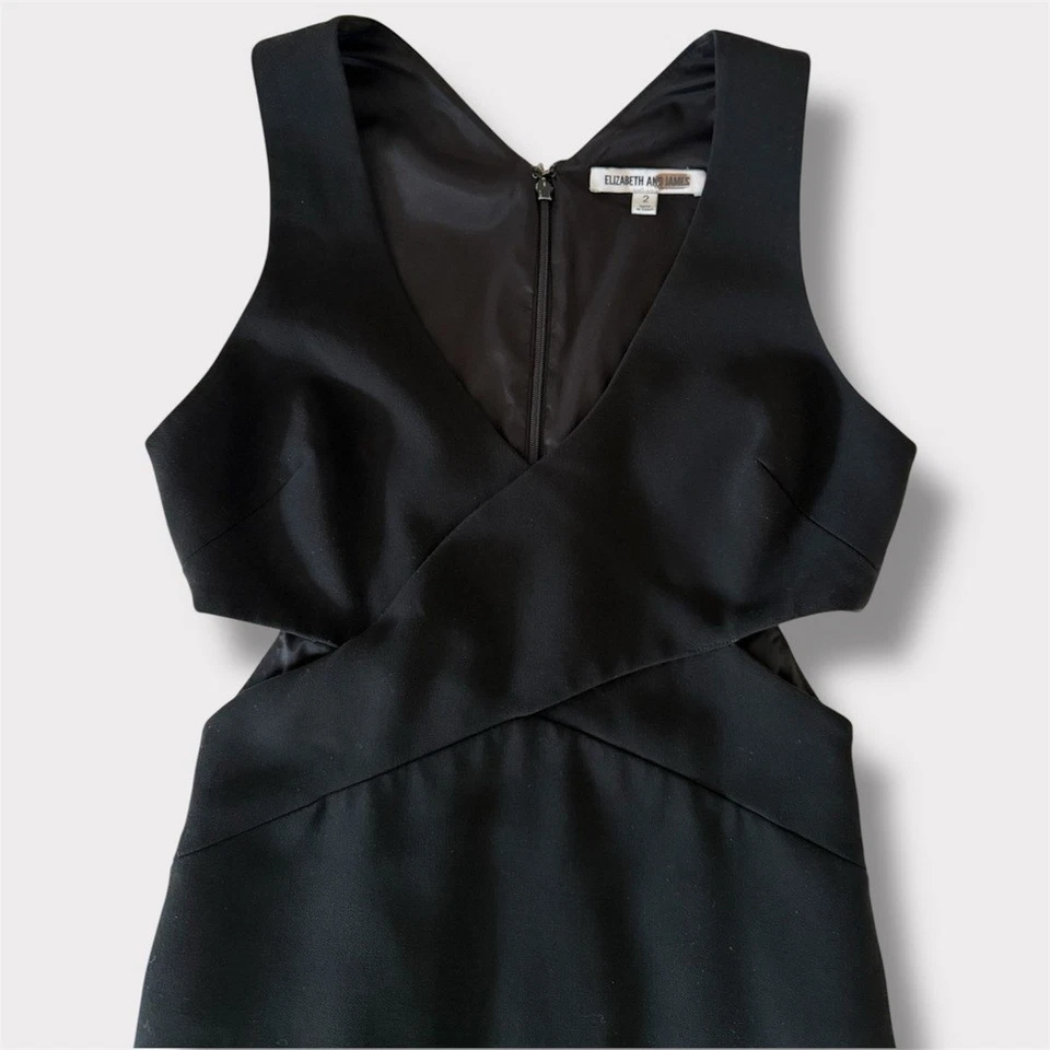 Elizabeth and James Black Aldridge Sleeveless Cutout Sheath Dress- Size 2 - Image 4 of 4