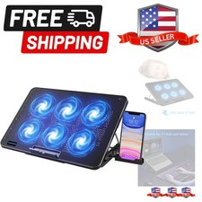 Laptop Cooling Pad, Laptop Cooler with 6 Quiet Fans for 12-17 Inch Notebook G...