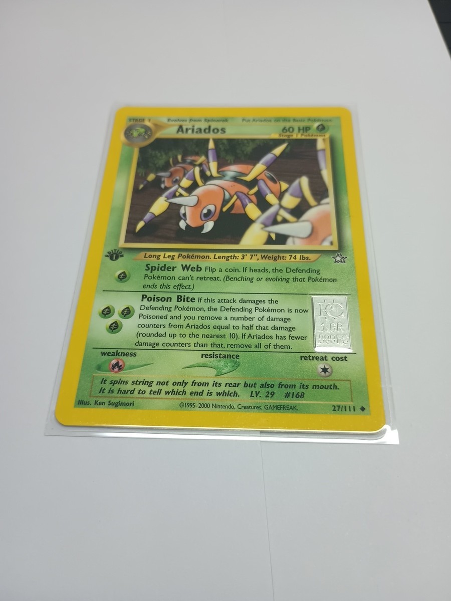 ariados pokemon card value stage 1 Ariados Pokemon Card w/ 1 Grain Silver