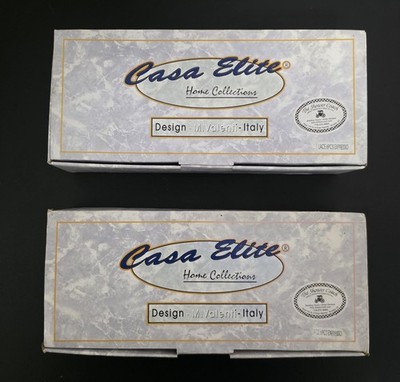Casa Elite Home Collections Espresso Demitasse Lace Pattern Cup Saucer Set 12 Pc