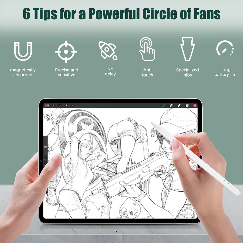 Stylus Pen for Apple iPad Pen Samsung Phone Pencil Stylus With Palm Rejection - Image 3 of 4