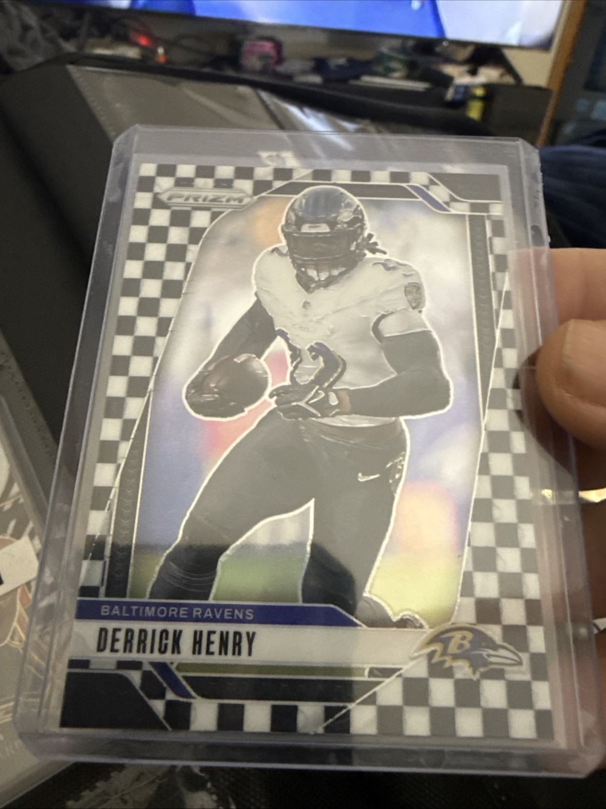 Derrick Henry 2024 Panini Prizm Black White Checker Checkerboard #20 Ravens S87