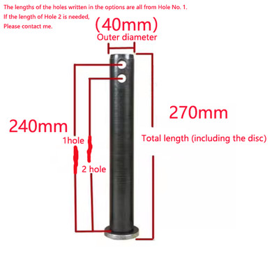 1x Z·HOM Excavator Bucket Pins 40mm Dia. Full Range Hardened for Wear Resistance