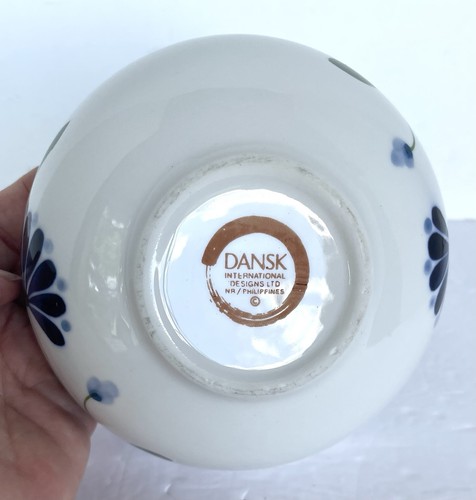 Vintage Dansk Sage Song 5 1/4" Fruit Cereal Bowl Blue Floral Philippines - Picture 7 of 8