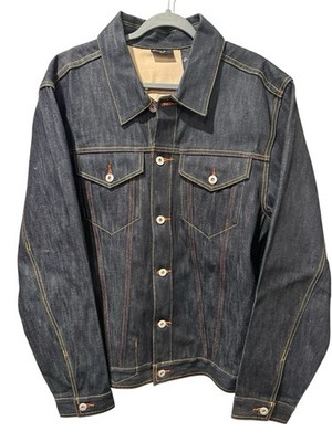Sean John Outlaw Collection Denim Jacket XXL Embroidered Logo Y2K Hip Hop