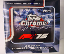 Topps Chrome 2025 F1 Formula 1 Sapphire Edition Hobby Box: 32 trading cards inc