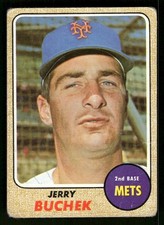 1968 Topps Baseball Card #277 Jerry Buchek New York Mets