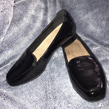 Clark's Keesha Luca Black Patent Leather Loafer Women's Size 7 EE Extra Wide