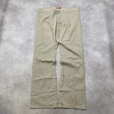 Dickies Trousers Womens 38" Canvas Wide-Leg Twill Pants, Beige