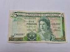 Gibraltar £5 Note  1975