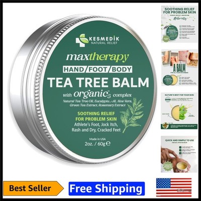 2oz Homeopathic Tea Tree Oil Balm - Gentle Relief for Skin Irritations, All Ages