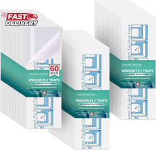 60 Pcs Window Fly Traps for Indoor/Outdoor, Insect, Bugs, Fly  Fruit Fly Glue S