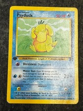 Psyduck 65/82 - Team Rocket Vintage First Edition Pokemon Card MP 1st Ed
