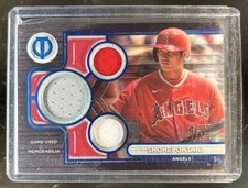 2024 Topps Tribute Shohei Ohtani Triple Jersey Blue #/150 Angels