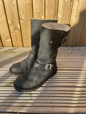 Stivali da motociclista Ugg Australia Kensington SN 5678 in pelle nera taglia UK 5,5 shearling