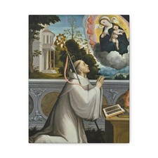 Correa de Vivar, Juan - The Virgin Appears to Saint Bernard - Canvas Wall Art