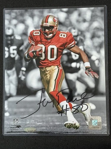 Jerry Rice SF 49ers Autographed 8x10 Spotlight Photo TriStar Certified HOF AUTO