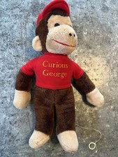 Vtg Knickerbocker Curious George Plush Red Hat 17" Pull string Not Working