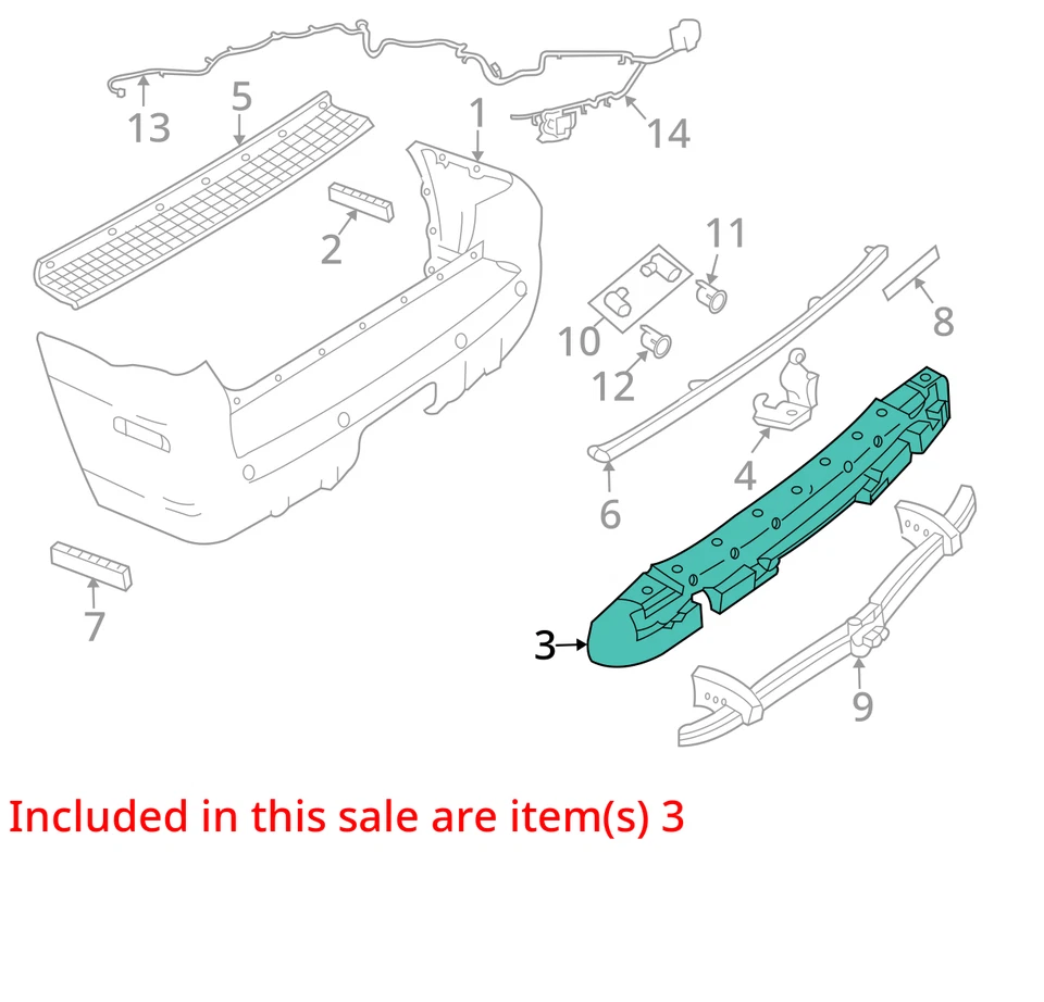 2002-2005 Mercury Mountaineer Rear Bumper Reinforcement B9HBX Foto 2 de 3