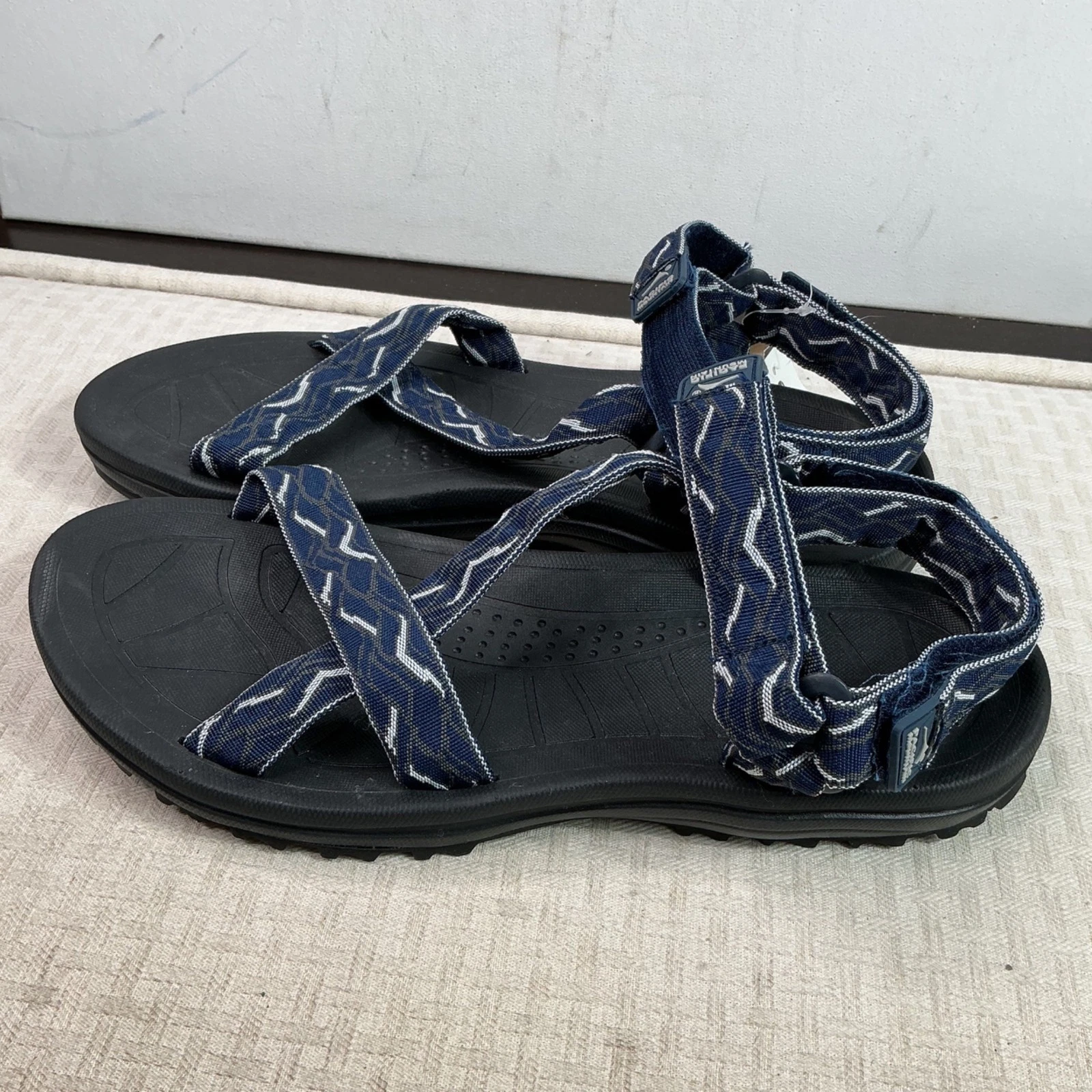 Pacific Mountain Mens Size 13 Navy Blue Avery Outdoor Sandals Adjustable Straps