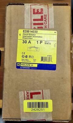Square D EDB14030 Circuit Breaker 1P 30A 120/240/277V New in Factory Box