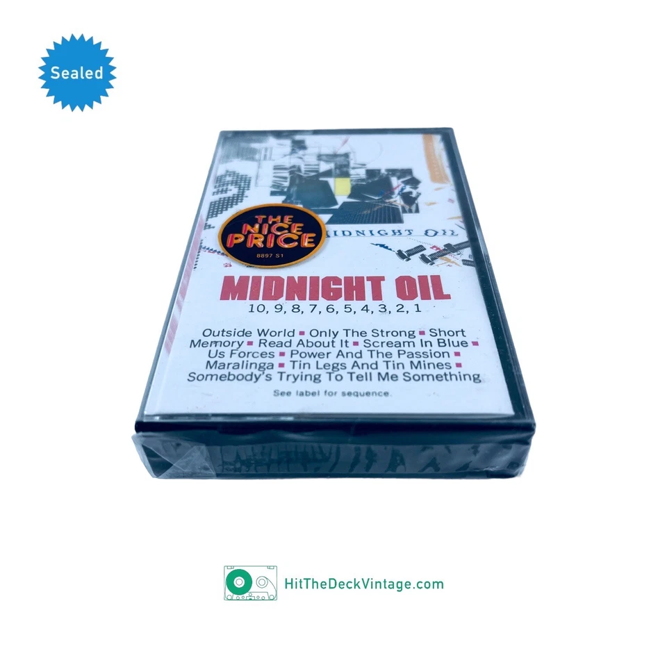 Midnight Oil 10, 9, 8, 7, 6, 5, 4, 3, 2, 1 Cassette Tape (1983) Alt Rock SEALED - Image 4 of 4