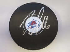 Nikita Zadorov Colorado Avalanche Signed NHL Logo Puck LOM COA nz2