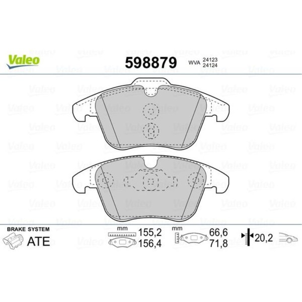 Valeo BremsbeläGe Bremsbelegsatz Vorne FüR Ford Galaxy S-Max Volvo V60-image