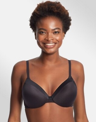 Maidenform 38DD Smooth Finish Push Up Bra ME0009 Black full coverage 0119BR