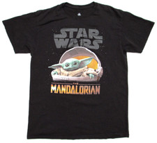 Star Wars The Mandalorian Baby Yoda T-Shirt Men's Size M Black