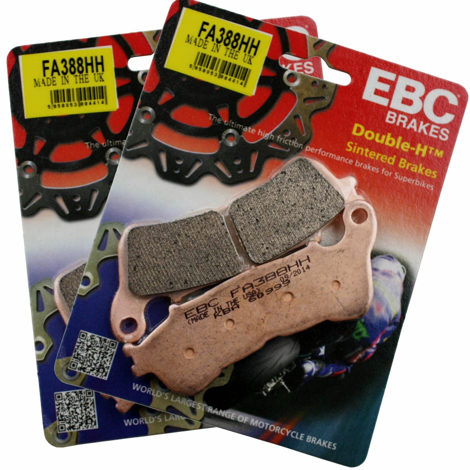 EBC FA388HH Sintered Brake Pads X2 for Suzuki UH 200 Burgman 07-13
