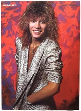 JON BON JOVI VINTAGE 1980'S FULL PAGE MAGAZINE PINUP POSTER CLIPPING (A)
