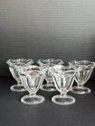 Set Of 5  Vintage  Anchor Hocking Glass Footed Tulip Ice Cream Sundae Dishes.