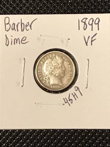 1899 Barber Dime VF  Beautiful Eye Appeal