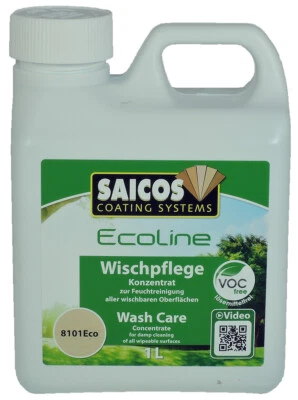 Cuidado de limpiaparabrisas SAICOS Ecoline, suelo de madera, parquet 1,0 litros *8101Eco* (19,95 €/L)