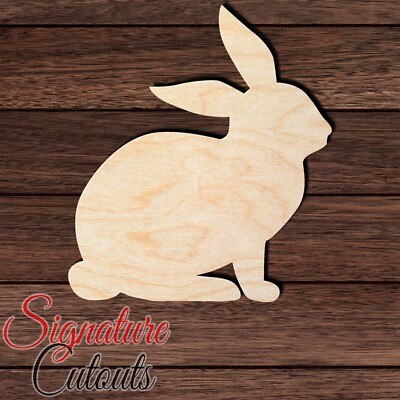 Rabbit 004 Unfinished Wooden Cutout for Crafting, Home & Room Décor. Many Sizes